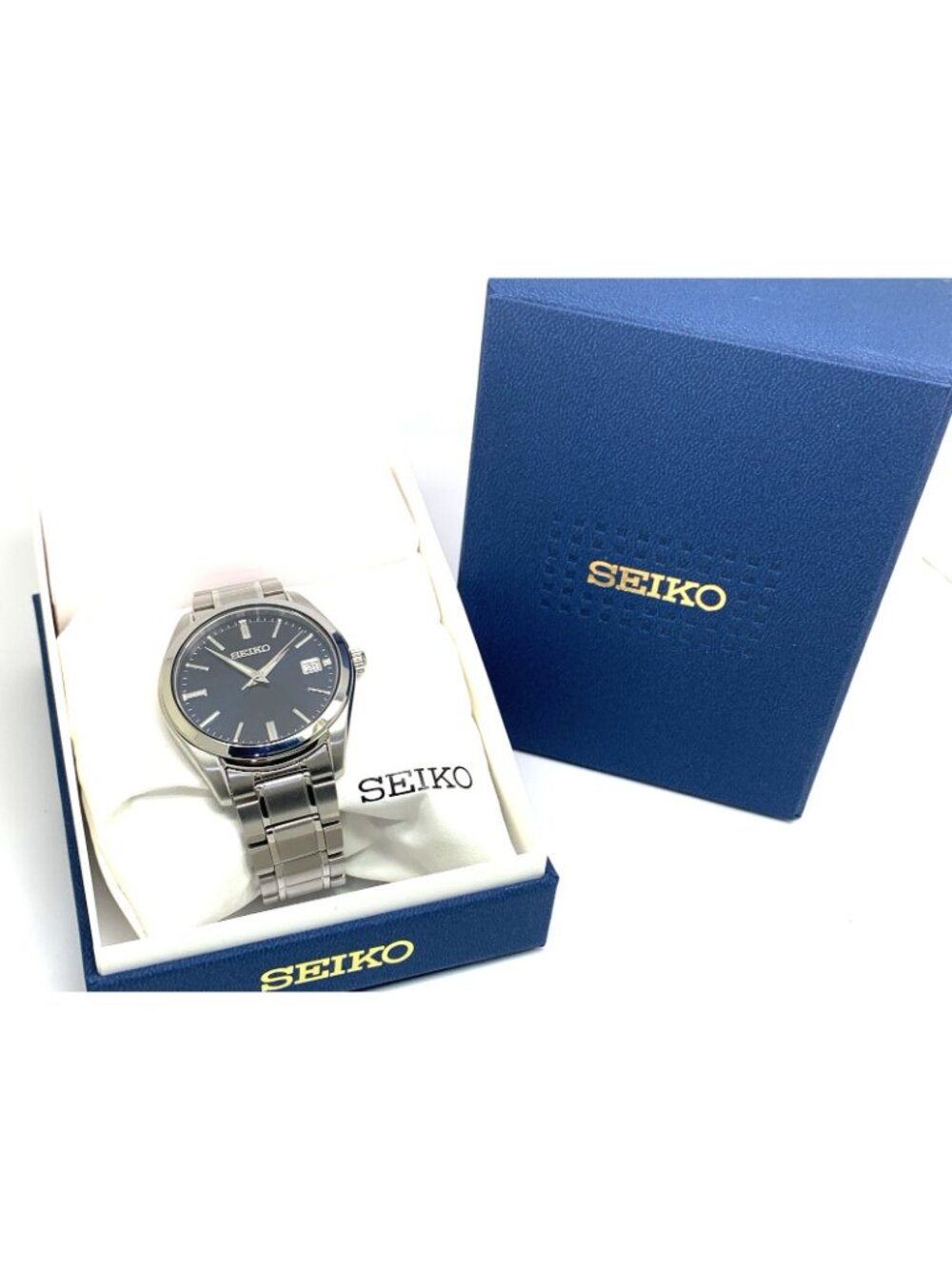 Seiko Men's Watch SUR309 Quartz Blue Dial Date Silver Stainless Steel 40mm - Picture 3 of 15